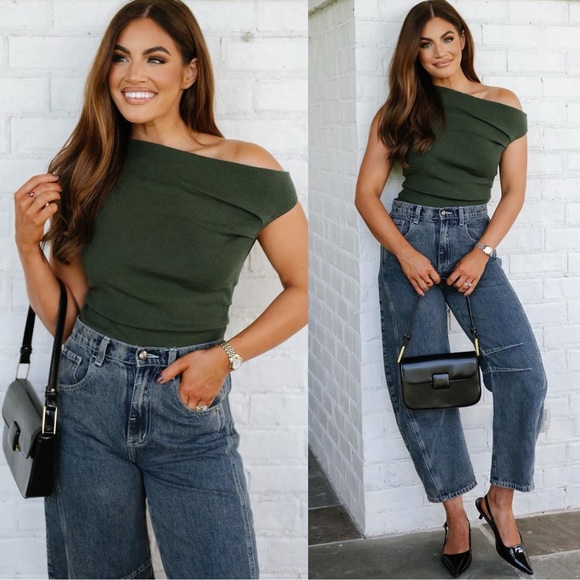 Denim - Black barrel pants